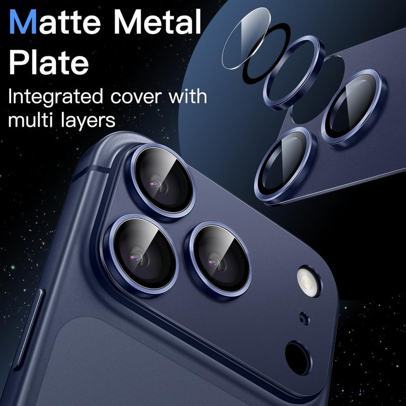 TWEGGON Camera Lens Protector for iPhone 17 Pro, Full Coverage Camera Lens Protection Compatible with Apple iPhone 17 Pro Blue - Image 2
